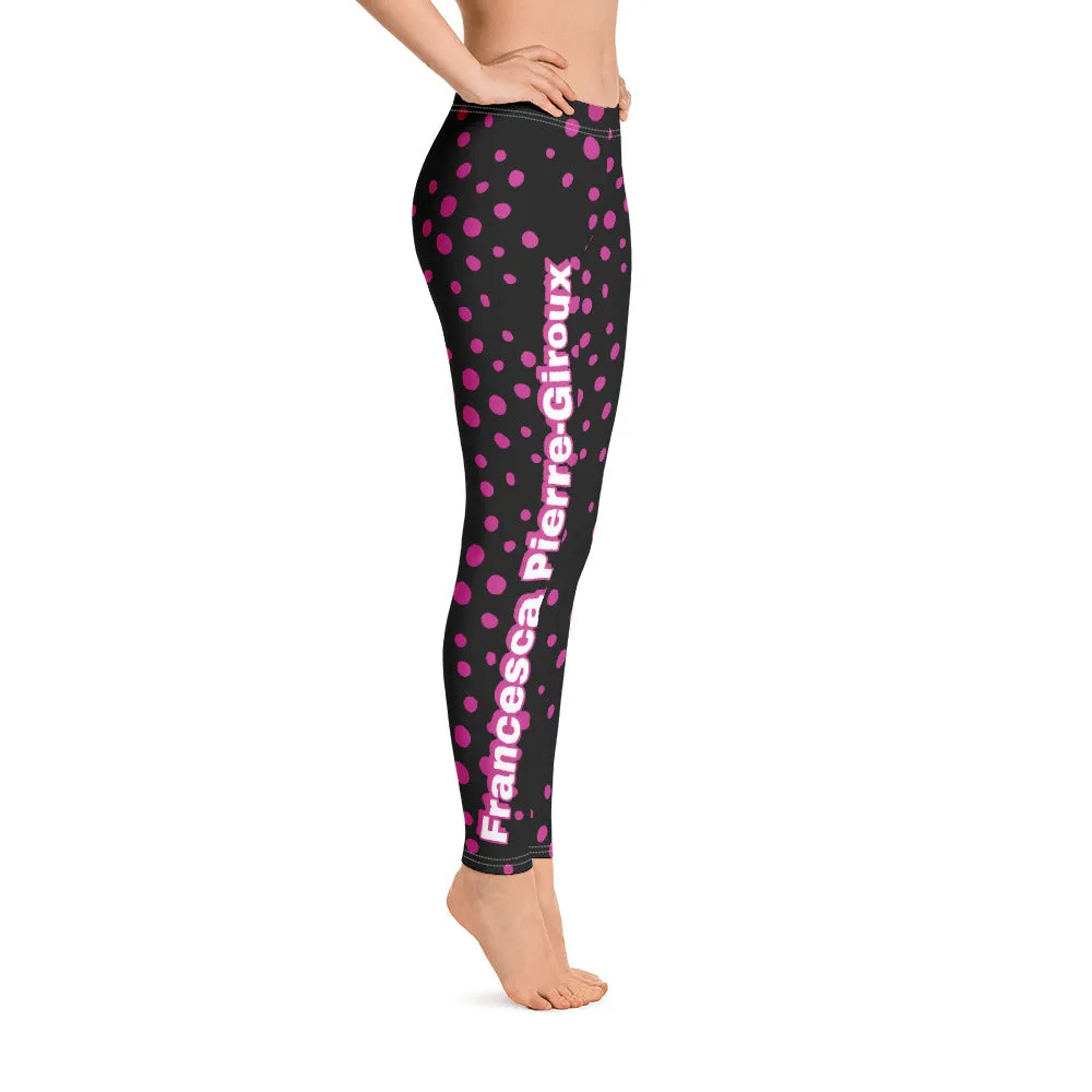 Women's Francesa Pierre-Giroux pooka dots yoga Leggings for exercise and fitness