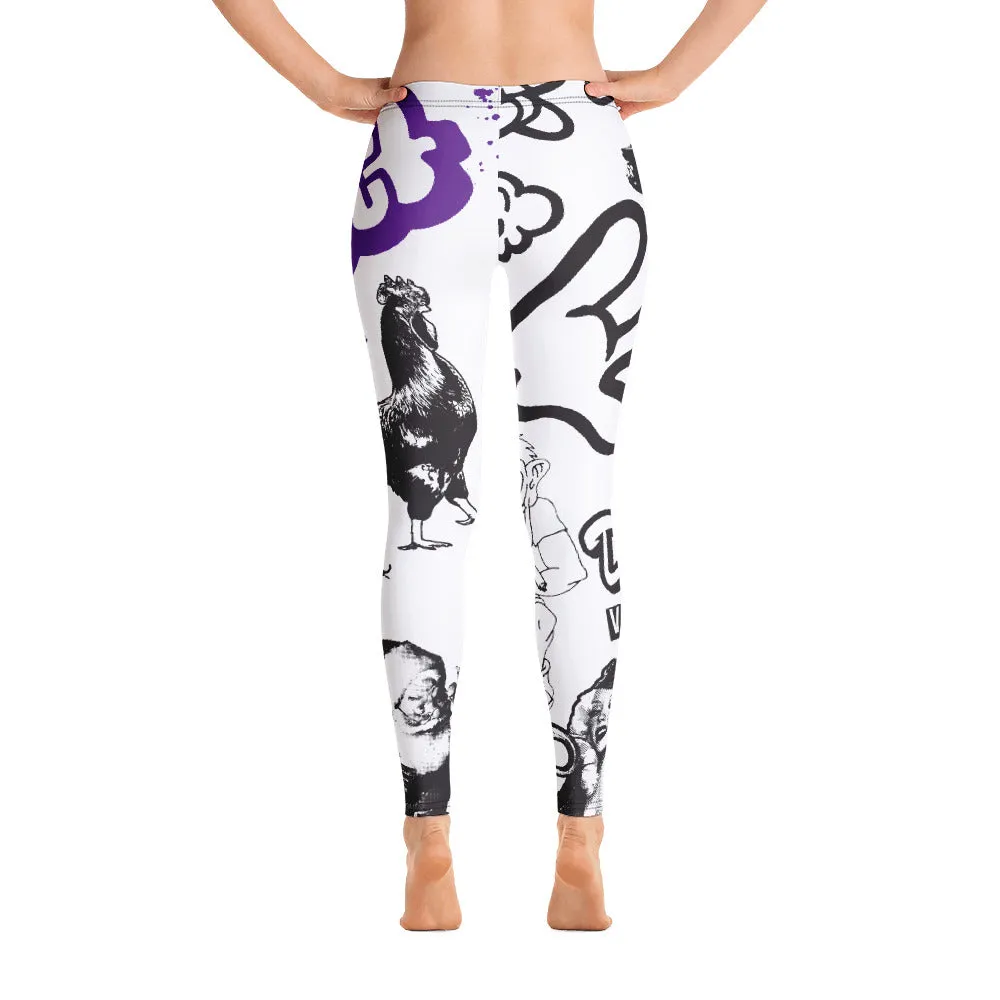 Women's Francesca Pierre-Giroux Scatter Brain compression yoga pants leggings for exercise and fitness