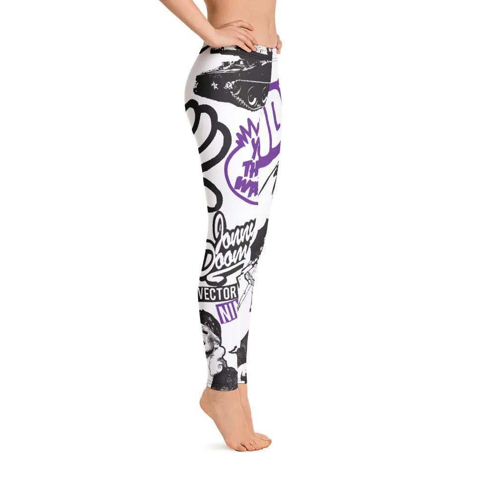 Women's Francesca Pierre-Giroux Scatter Brain compression yoga pants leggings for exercise and fitness