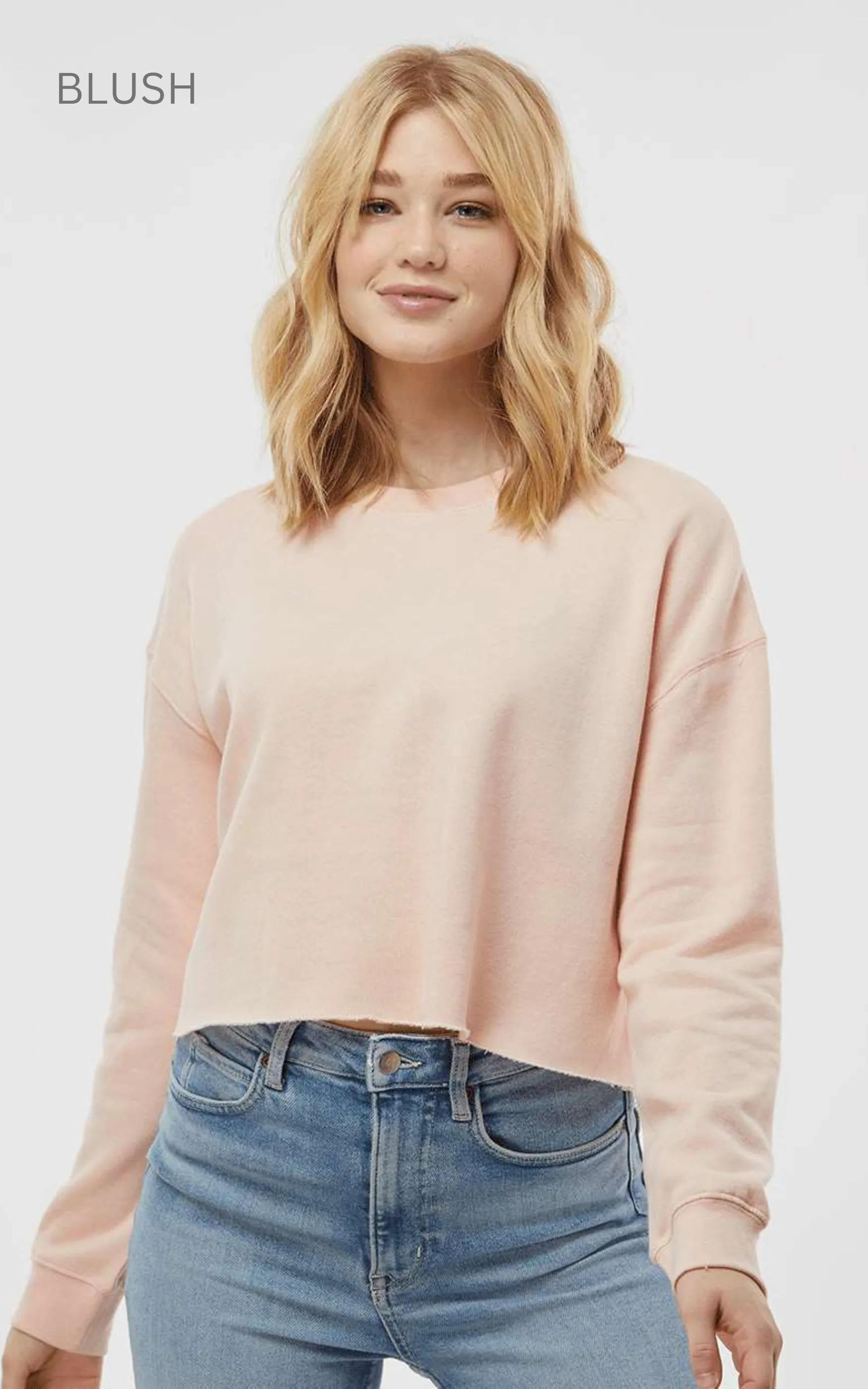 Women’s Lightweight Crop Crew Sweatshirt** - Final Sale