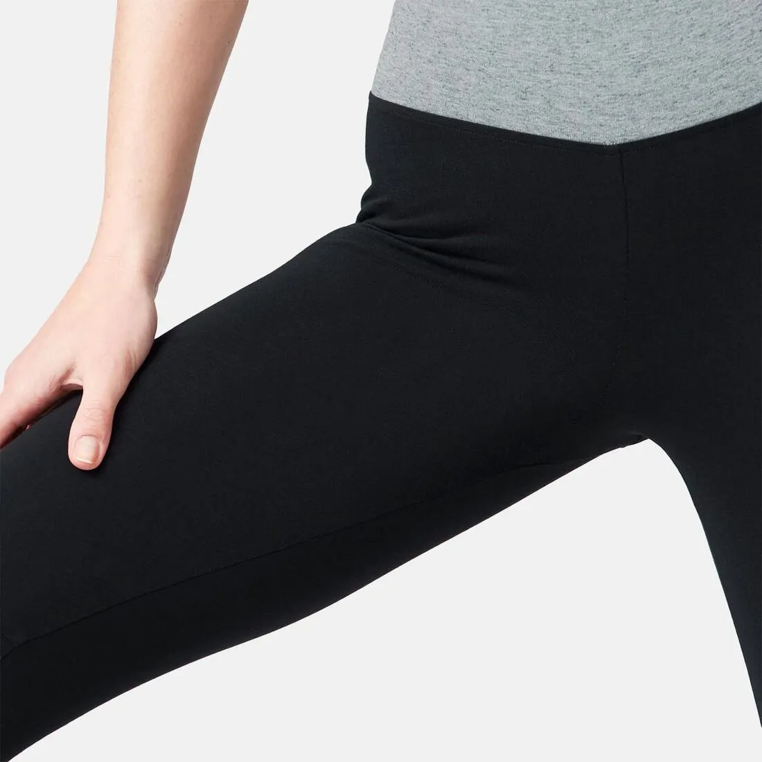Women's Piped 7/8 Fitness Leggings 510 - Black/Grey