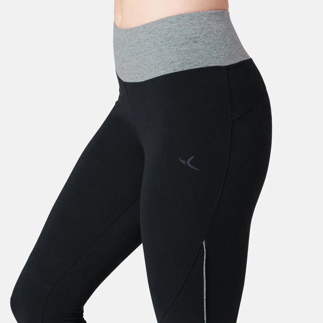 Women's Piped 7/8 Fitness Leggings 510 - Black/Grey
