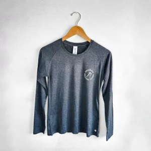 WOMEN'S PRO LOGO LONG SLEEVE 2.0 - HEATHER BLACK