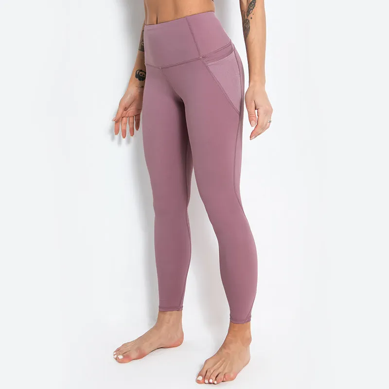 Workout Clothing 2021 leggings Black for women Push Up Fitness Mesh Butt Lift Women Yoga Pants Leggings with Pockets
