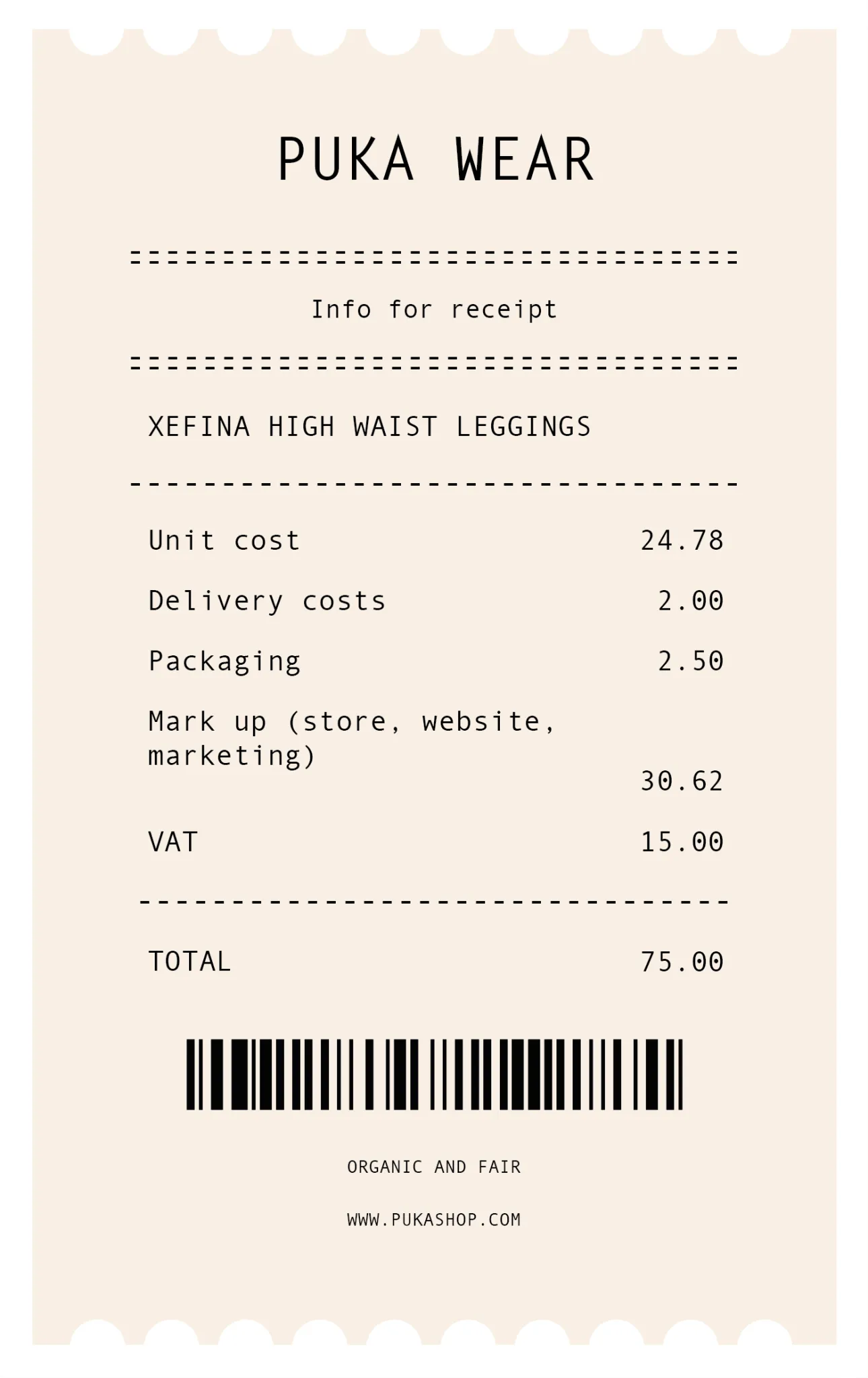 Xefina organic high waist leggings