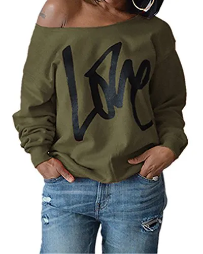 Yanekop Women's Love Letter Sweatshirt