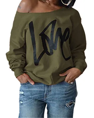 Yanekop Women's Love Letter Sweatshirt