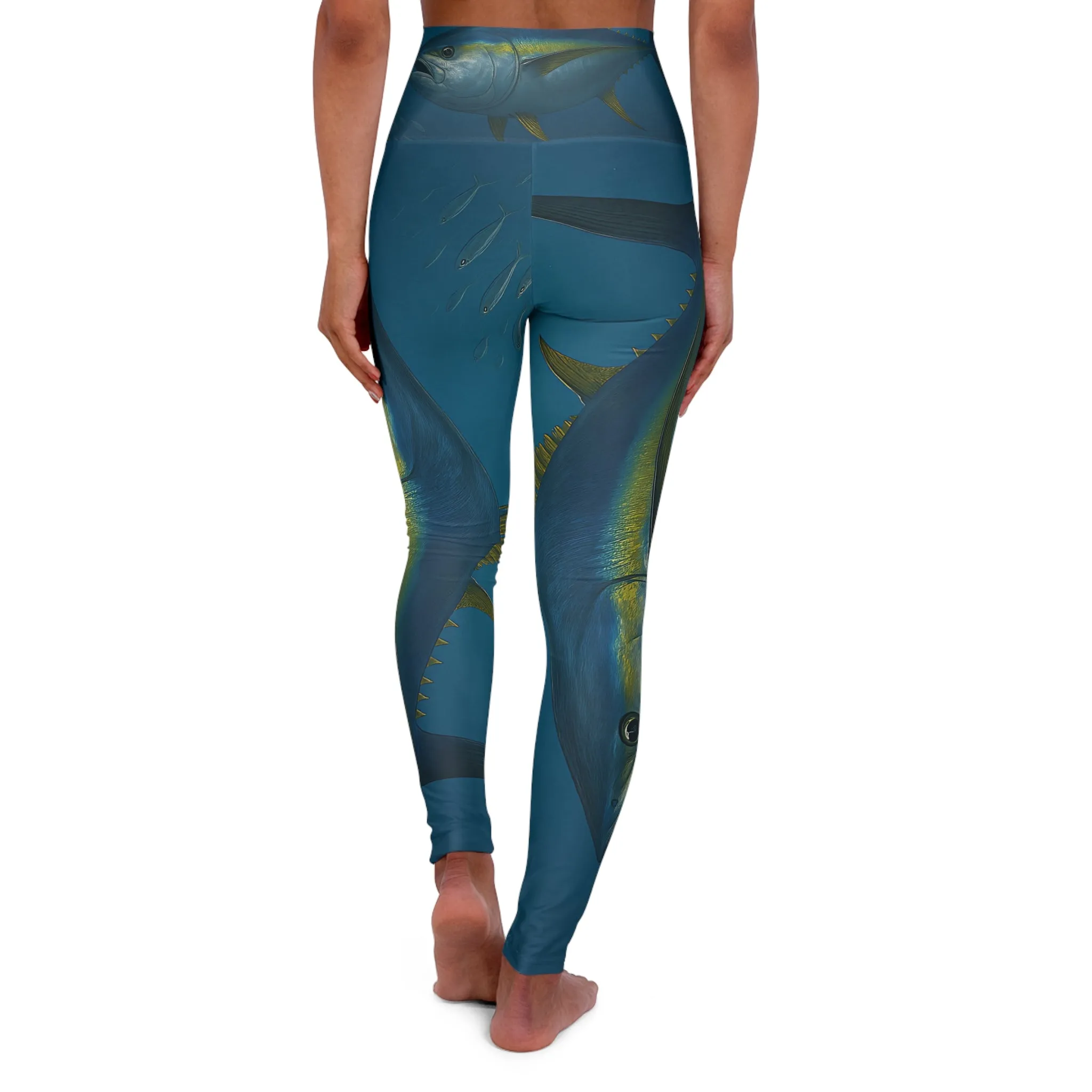 Yellowfin Tuna Waisted Yoga Leggings