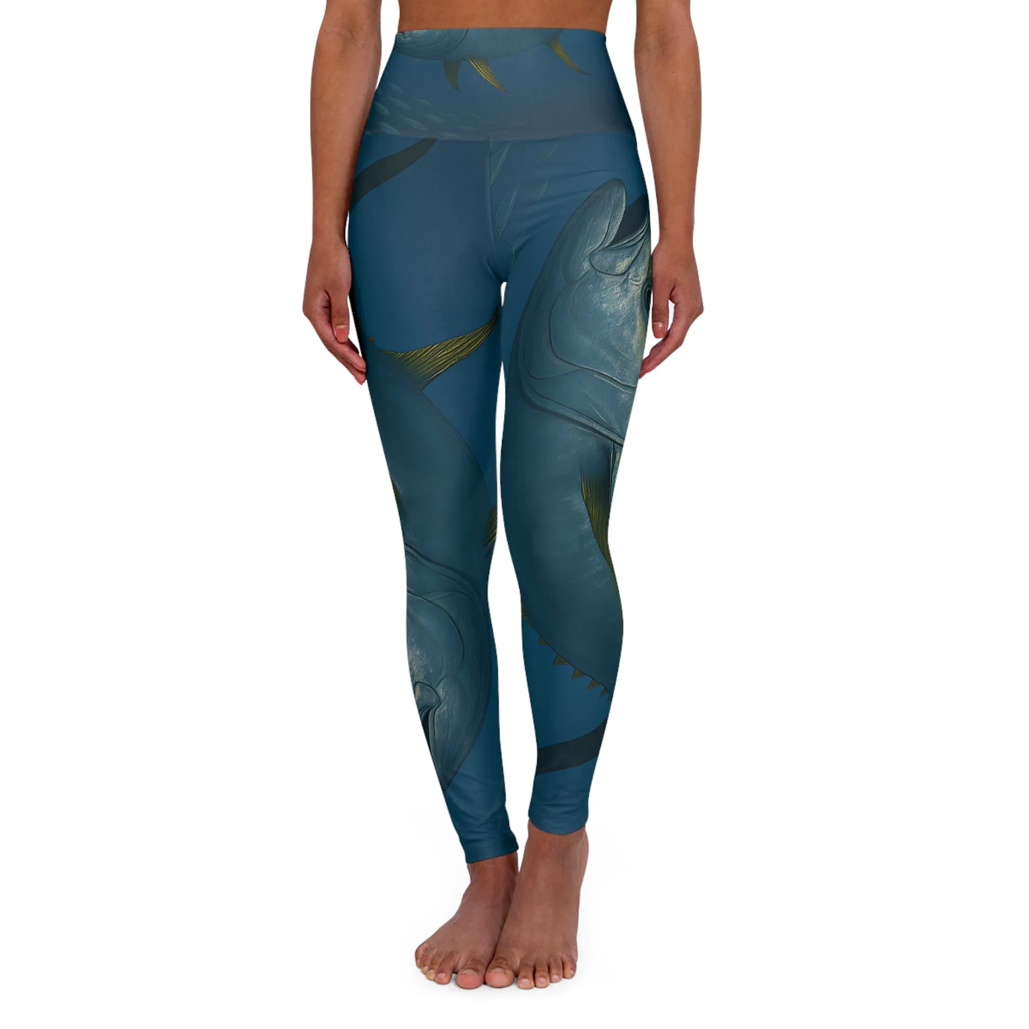Yellowfin Tuna Waisted Yoga Leggings