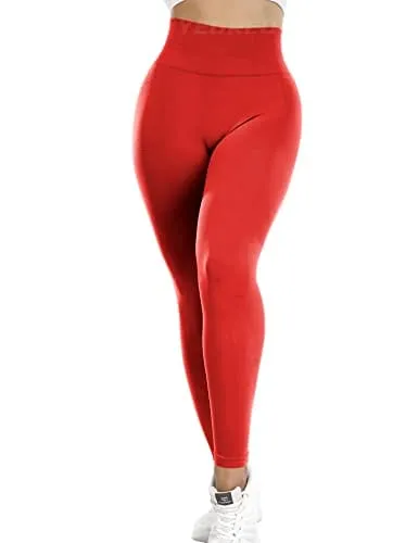 YEOREO Womens Amplify Leggings High Waisted Seamless Scrunch Legging Active Running Yoga Pant