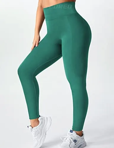 YEOREO Womens Amplify Leggings High Waisted Seamless Scrunch Legging Active Running Yoga Pant