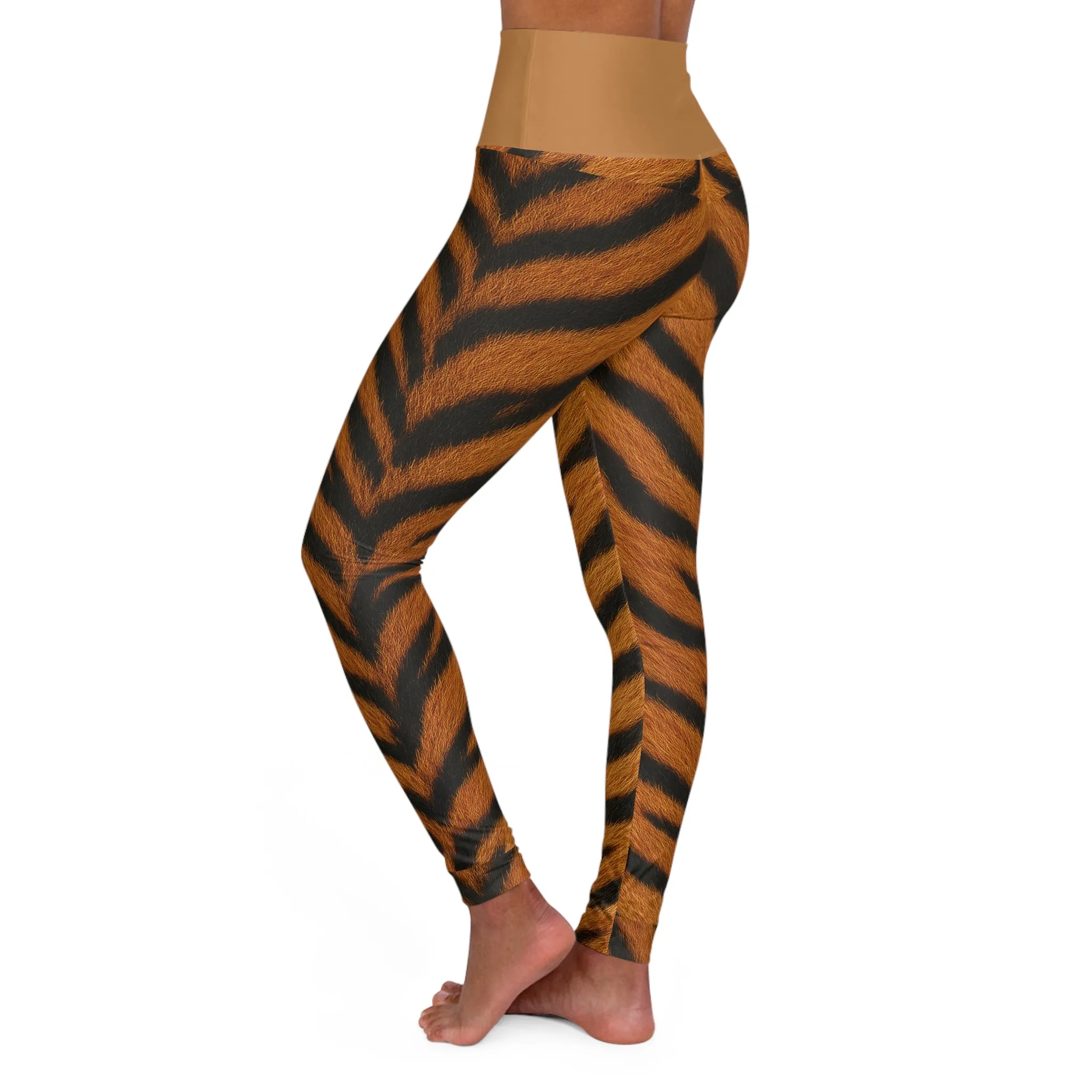 Yoga Leggings - Animal Print High Waisted Leggings for Workouts and Outings