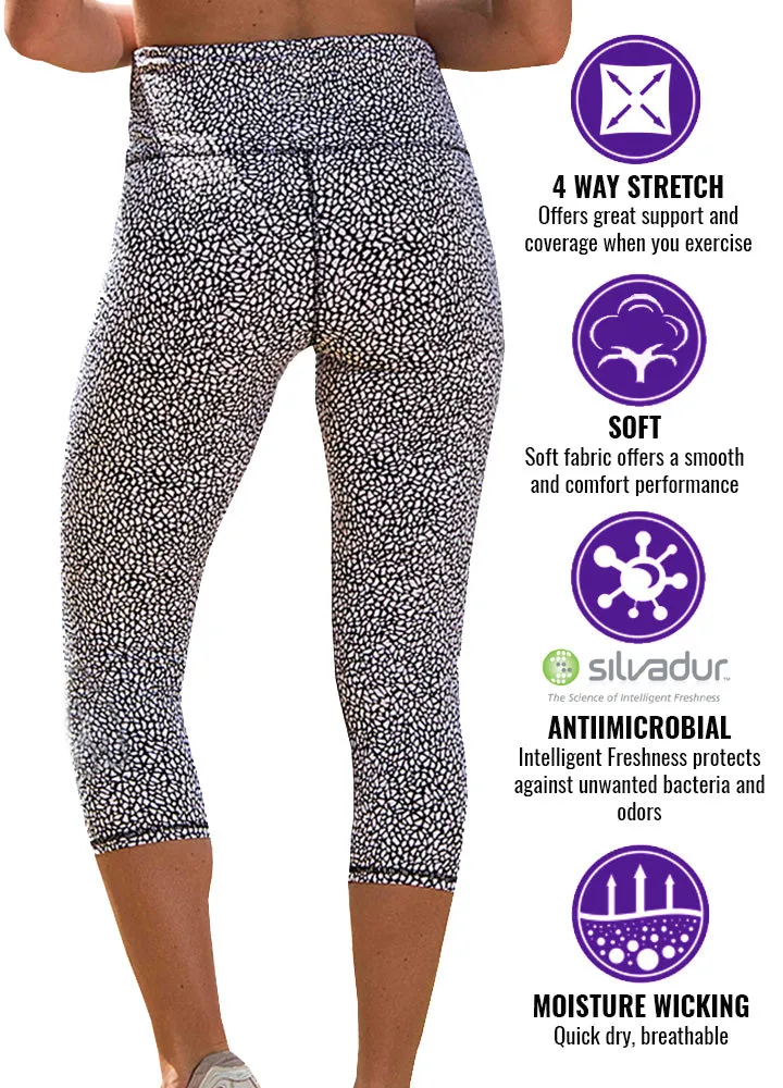 Yoga Pants Printed Antimicrobial Crop