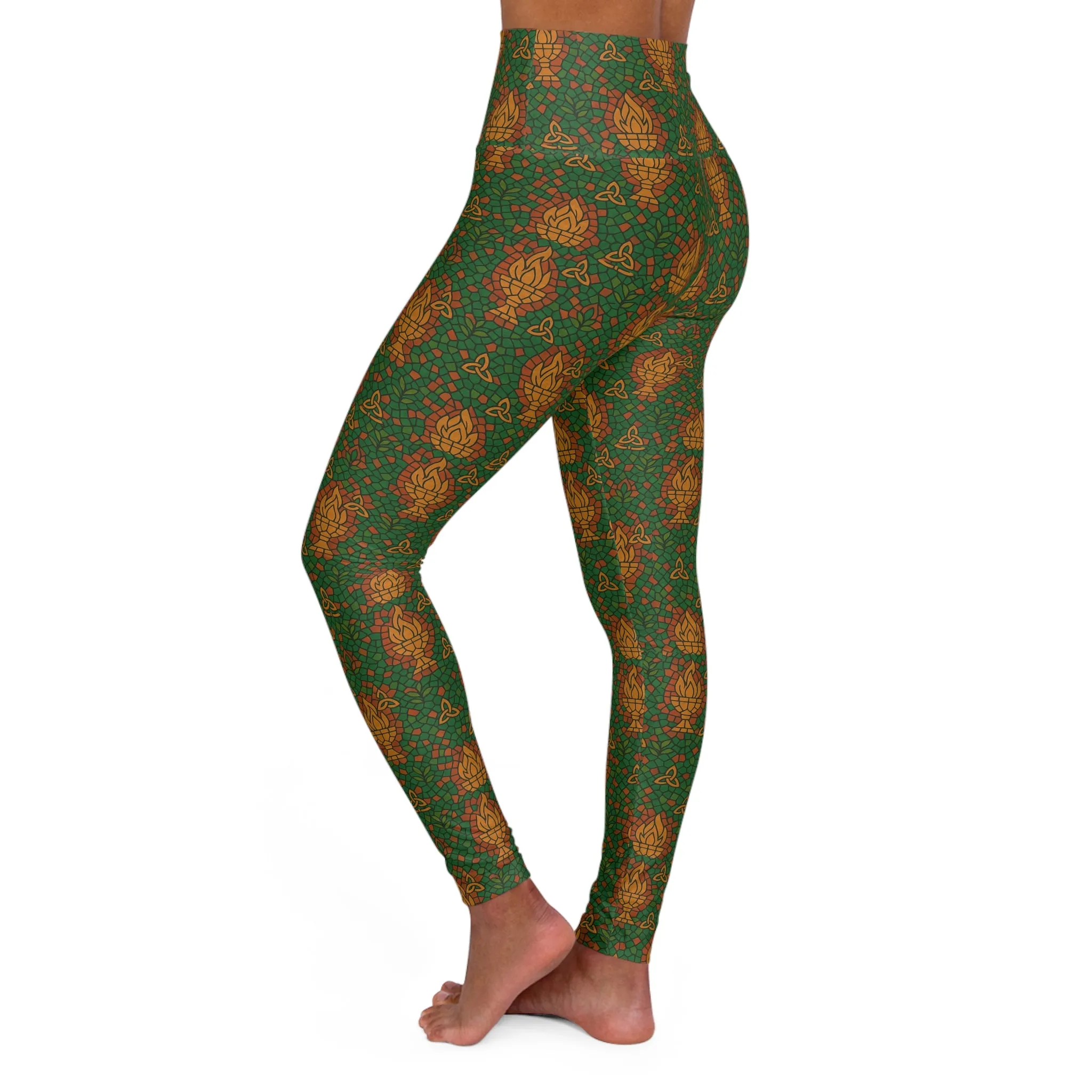 Zen Pattern High Waisted Yoga Leggings for Mindful Movement