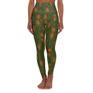 Zen Pattern High Waisted Yoga Leggings for Mindful Movement