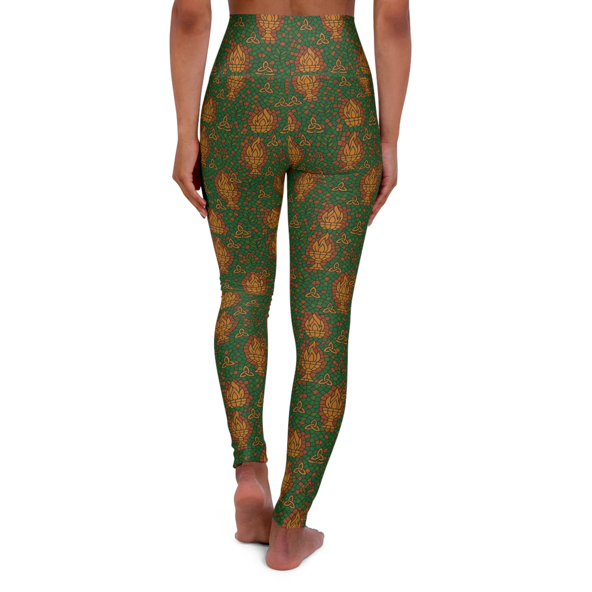 Zen Pattern High Waisted Yoga Leggings for Mindful Movement