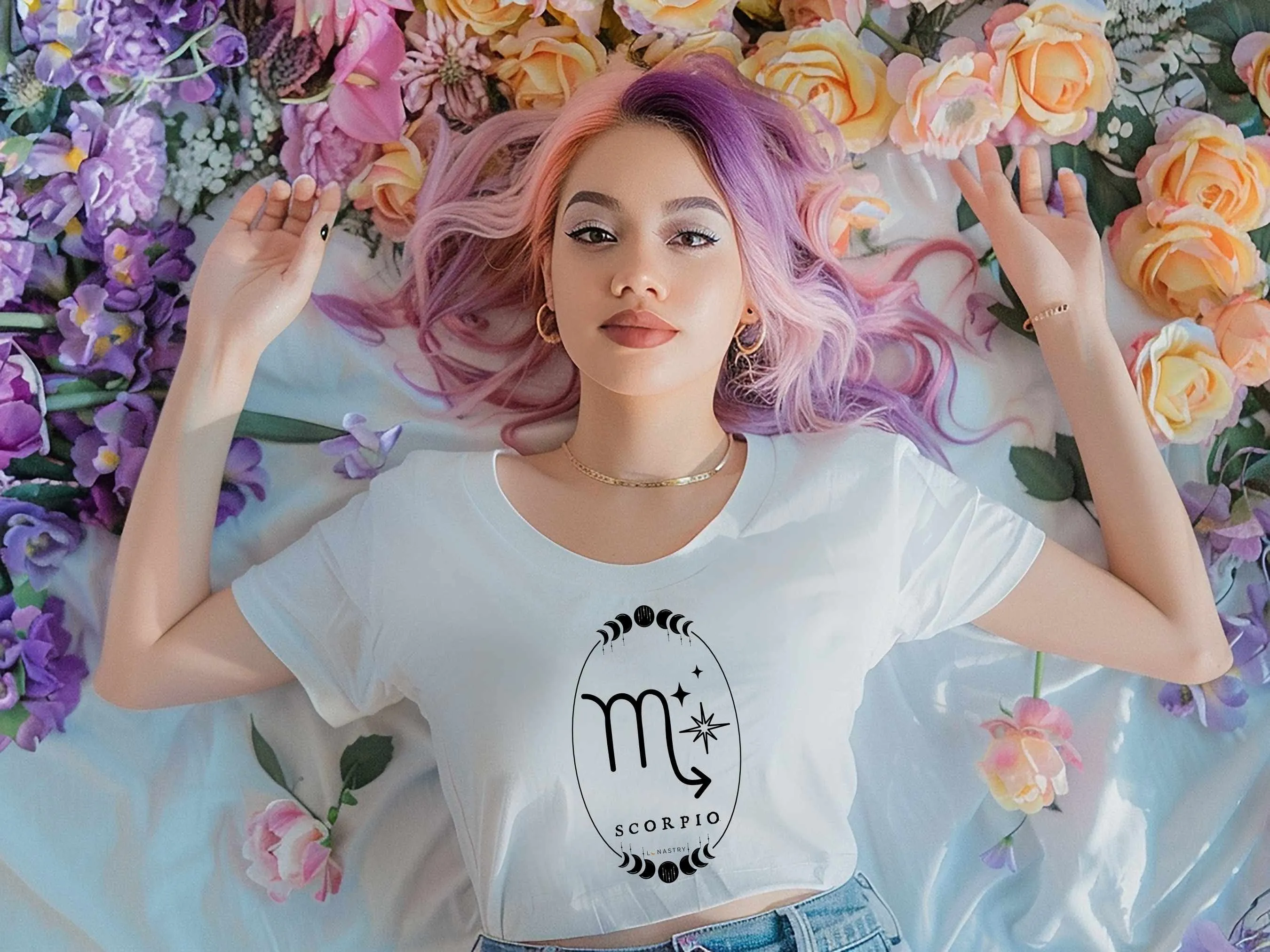 Zodiac Moonphase Astrology T-Shirt, Zodiac Babe,